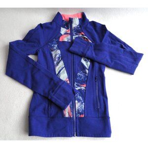 Ivivva by Lululemon Perfect Your Practice Blue Zip Up Jacket - Girls Size 10